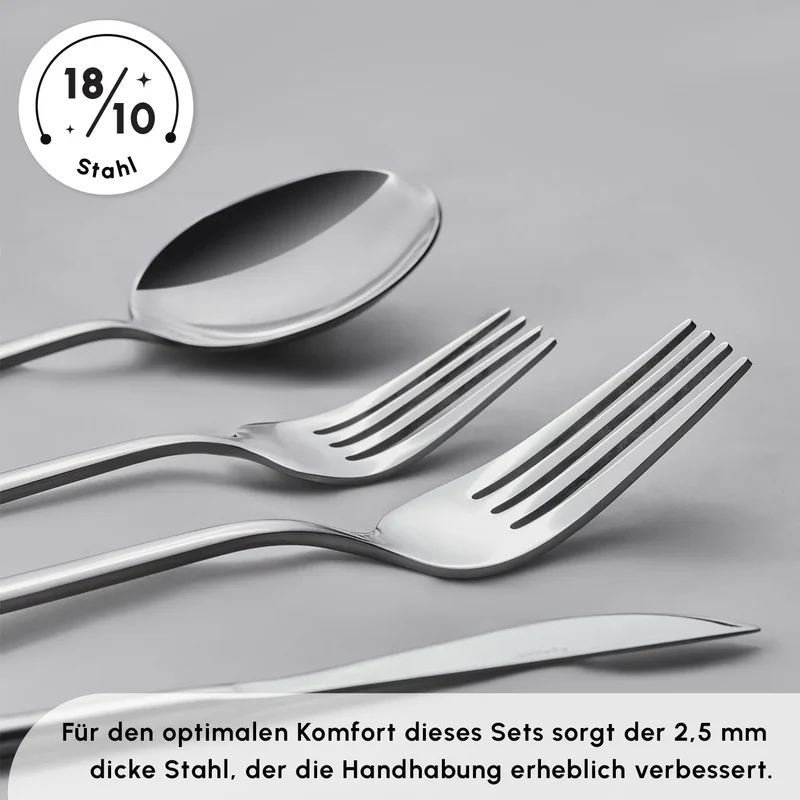 Karaca Bella 6 Personen Boxen Besteckset, 24 Teilig