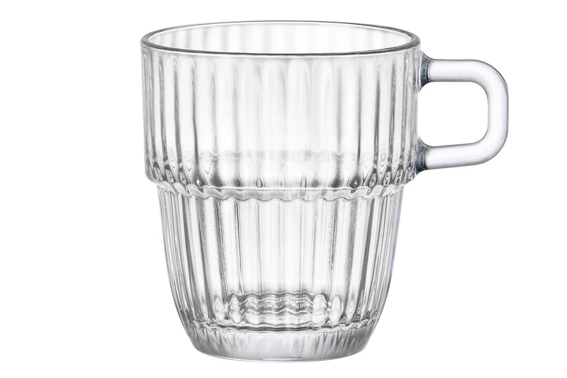 Bormioli Rocco Kaffeetassen mit Henkel - Stapelbar - Barshine 185 ml - 6 Stück