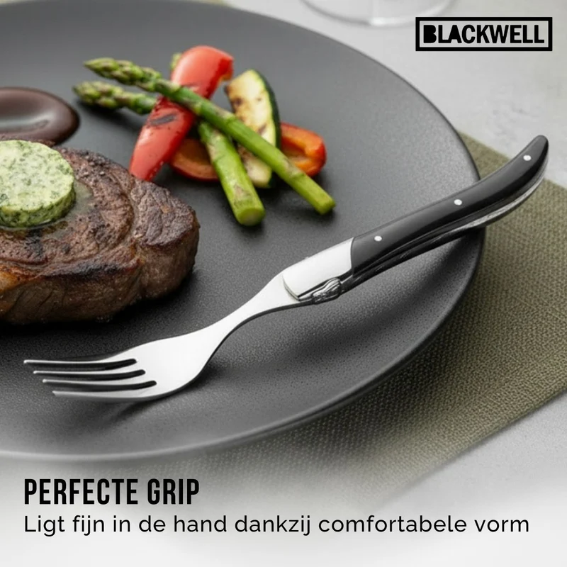 Blackwell Steakgabeln Laguiole - Pakkaholz - 6 Stück