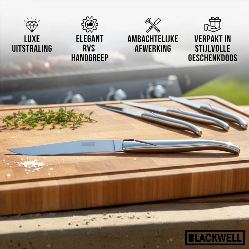 Blackwell Steakmesser Laguiole RVS - 6 Stück