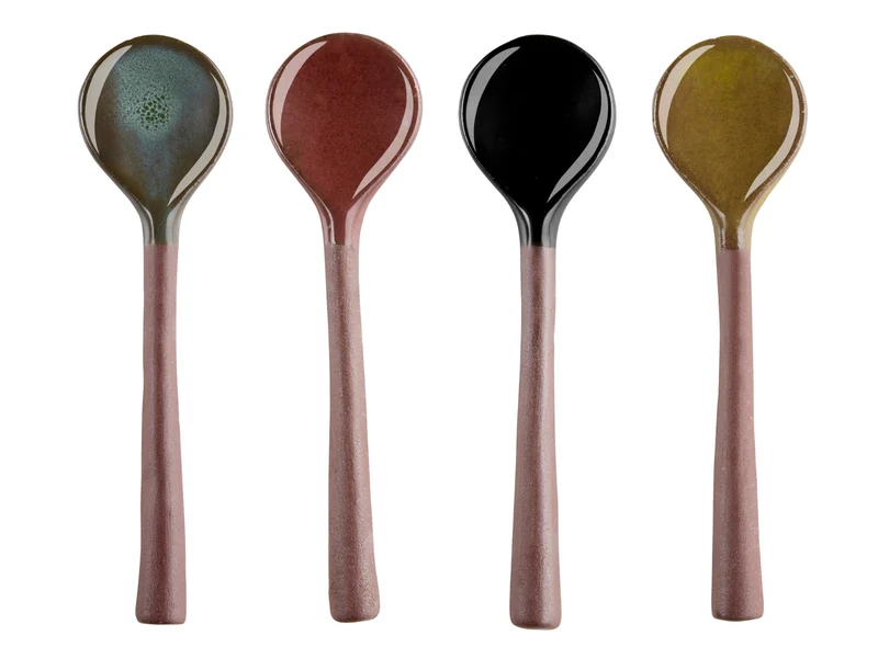 ASA umami Keramiklöffel Set glänzend 12cm 4tlg