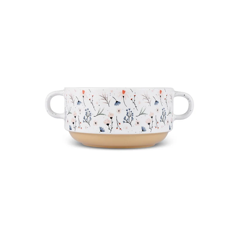 Karaca Monet Flower Suppenschalen-Set, 3-teilig, 460 ml