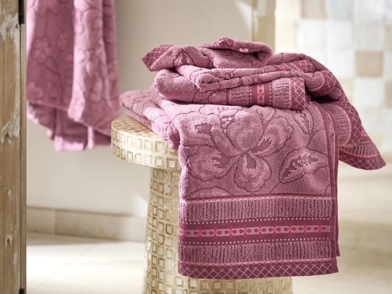 PIP STUDIO Jasmin Jacquard Gästehandtuch light pink 30x50cm (1 Stück)