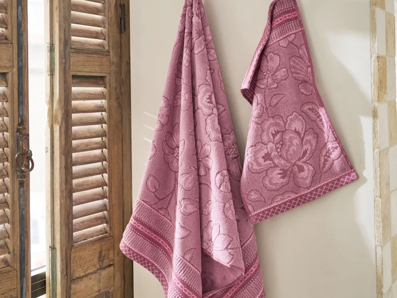 PIP STUDIO Jasmin Jacquard Handtuch light pink 55x100cm (1 Stück)