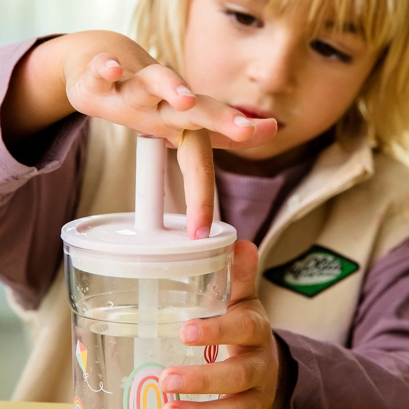 Kinder-Trinkglas Mepal Mio 250 ml mit Strohhalm - Fairy Garden
