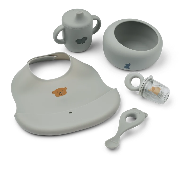 Geschirrset Baby Starter Set "Mileah Dove Blue"