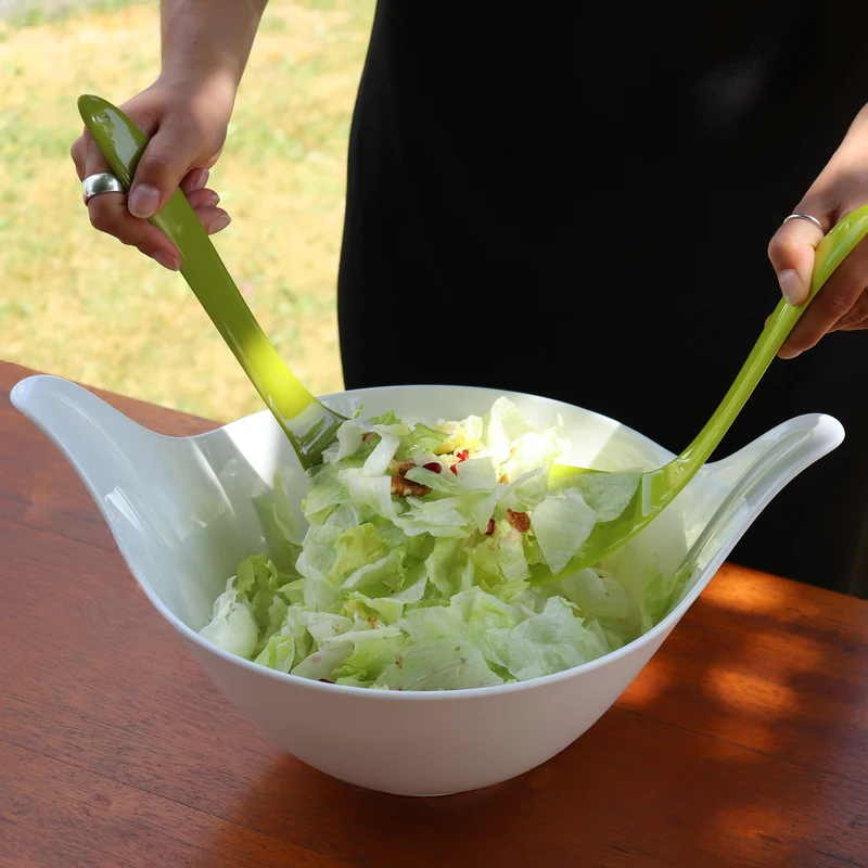 Salatschale mit Besteck LEAF 2.0