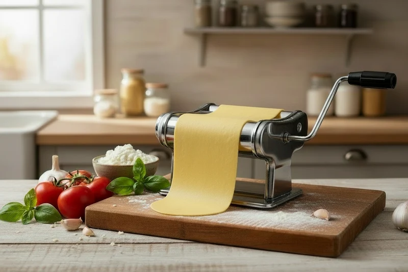 Cookinglife Nudelmacher Italienisch Chrom für Lasagne und Spaghetti
