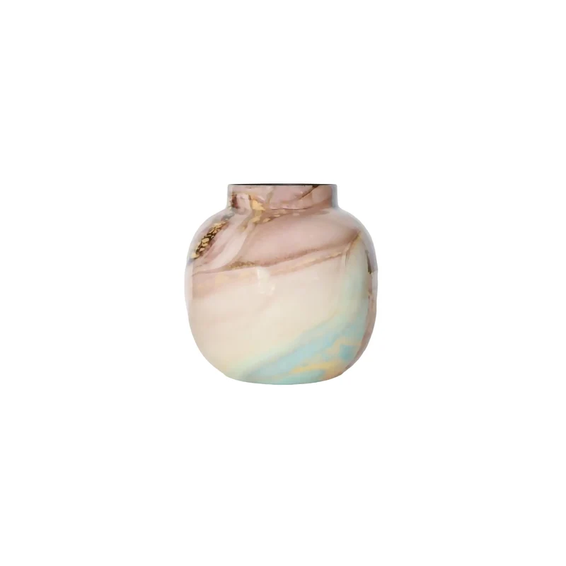 Metallvase Marmor D17 H17cm Mehrfarbig
