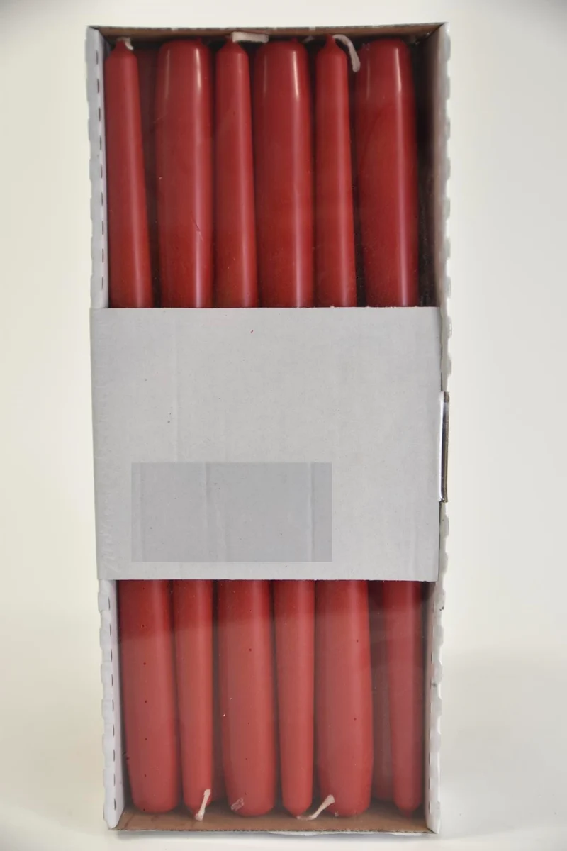 Kerzenständer Kerze 30 cm rot box a 12