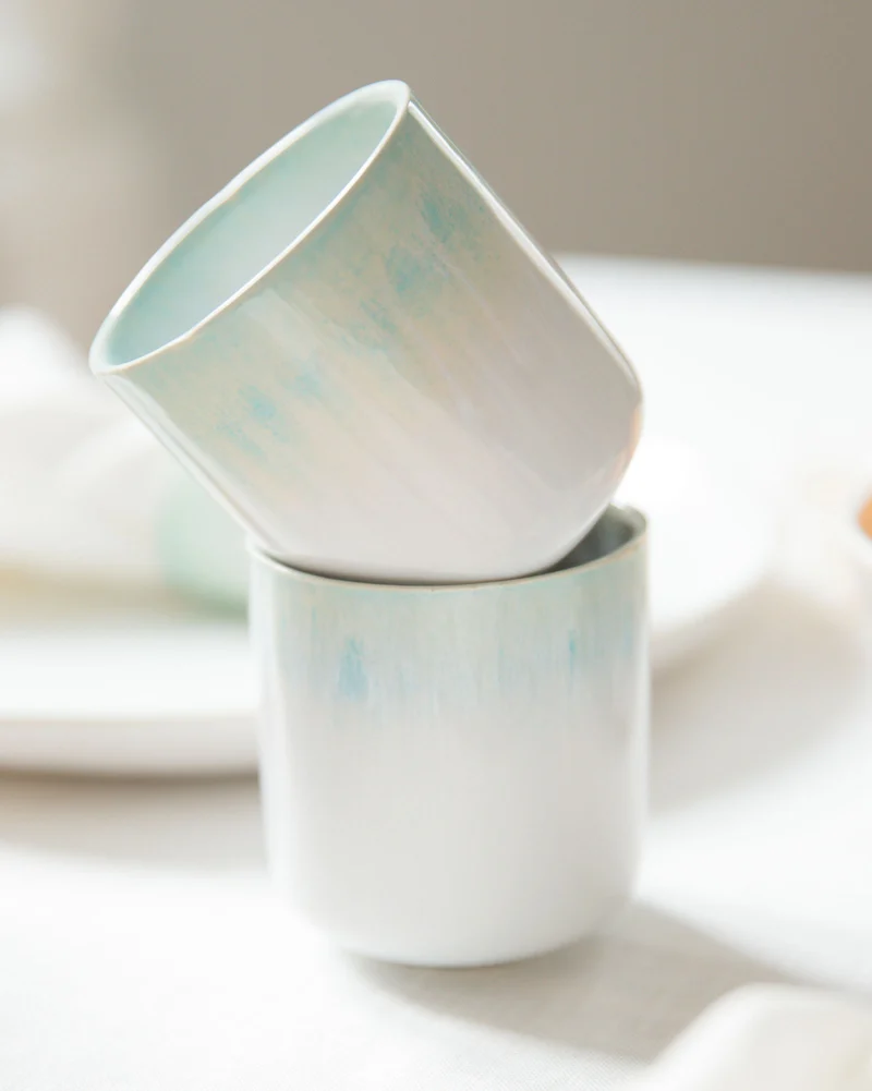 Copa Alto Becher klein mint weiß
