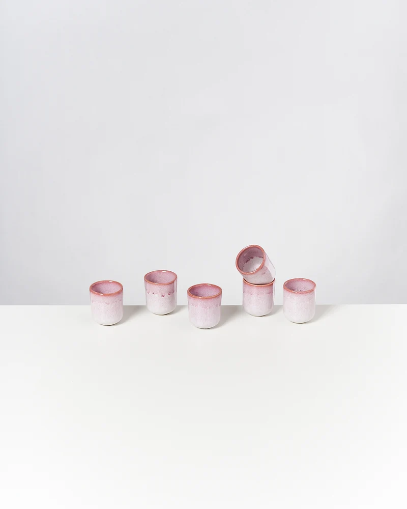 Copa Alto Espressobecher rosa weiß