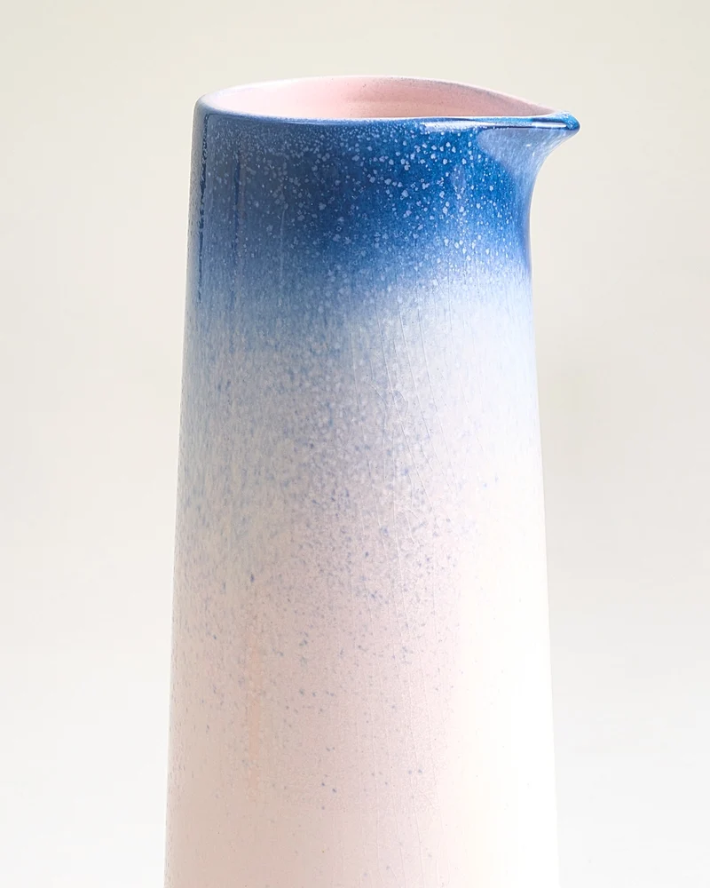 Pinguim Karaffe gesprenkelt blau rosa
