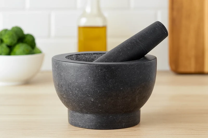 Cookinglife Mörser aus Granit - Schwarz - ø 18 cm
