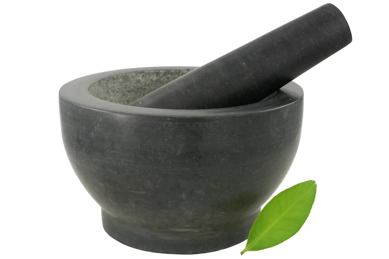 Cookinglife Mörser aus Granit - Schwarz - ø 18 cm