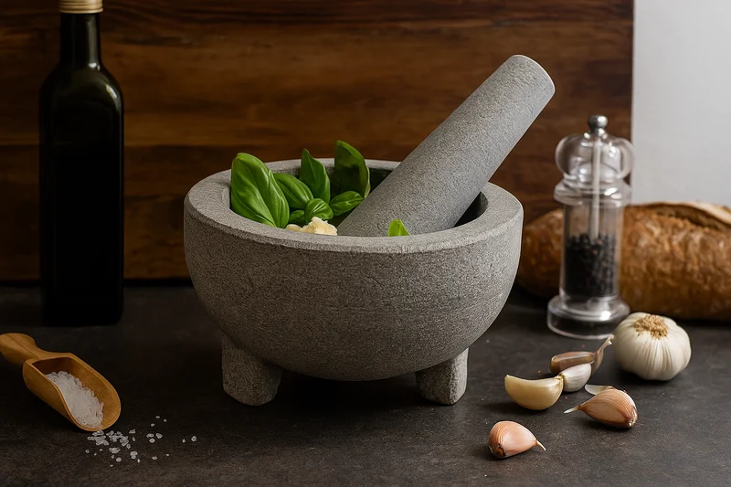 Cookinglife Mörser auf Fuß Organic Granit ø 14,5 cm