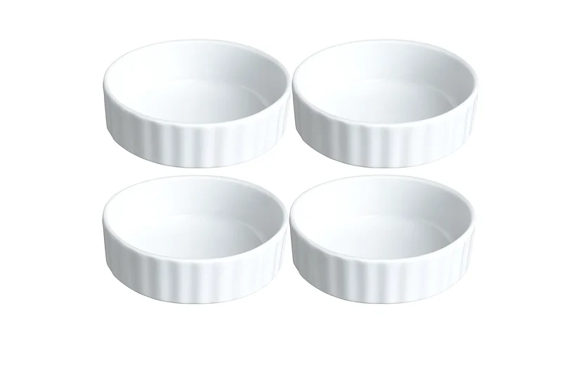 Cookinglife Creme Brulee Set - Creme Brulee Schalen ø 12 cm 4 Stück + Creme Brulee Brenner