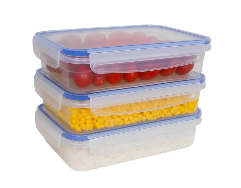 Cookinglife Vershoudbehälter Clip & Fresh 1.4 Liter - 23 x 16.5 x 6.5 cm - 3 Stuks