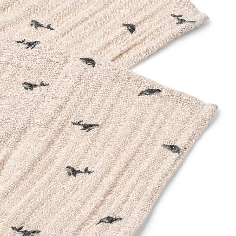 Mulltücher "Mini Whales/Sandy" 2er Pack