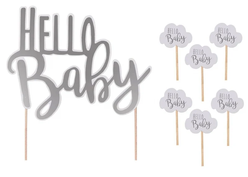 Jabadabado Babyshower Set Hello Baby Girl