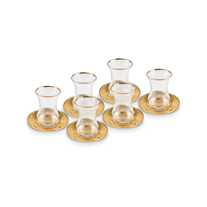 Karaca Ada Gold 18-teiliges Teeservice für 6 Personen