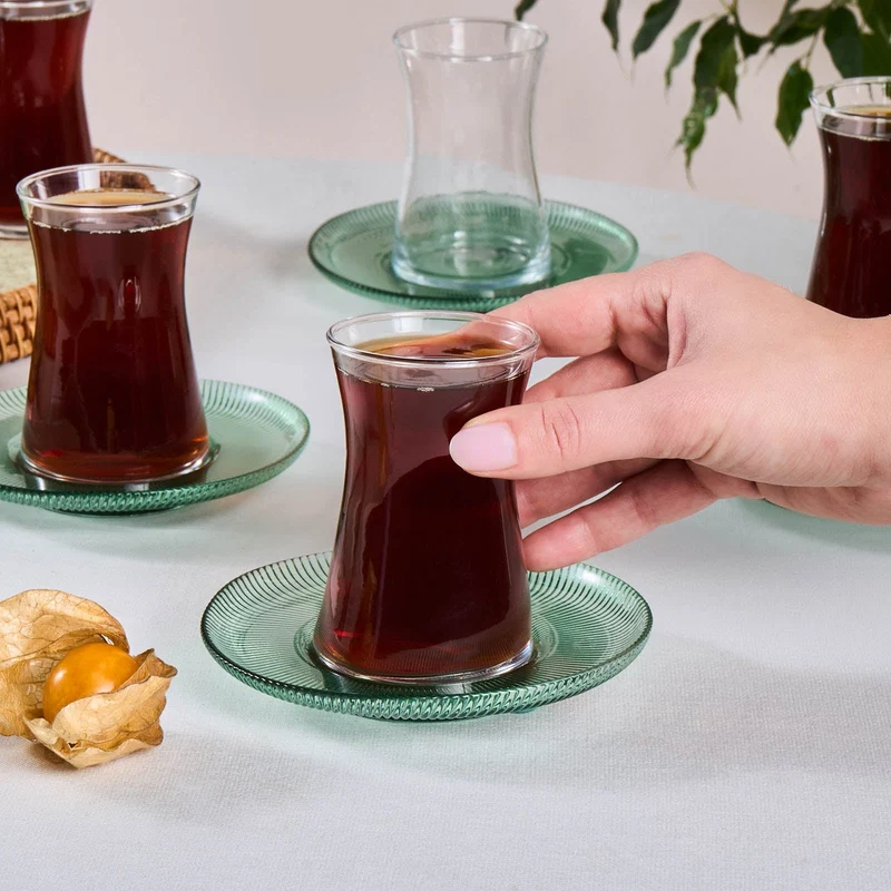 Karaca Juliet Grün 6-Personen-Teeset