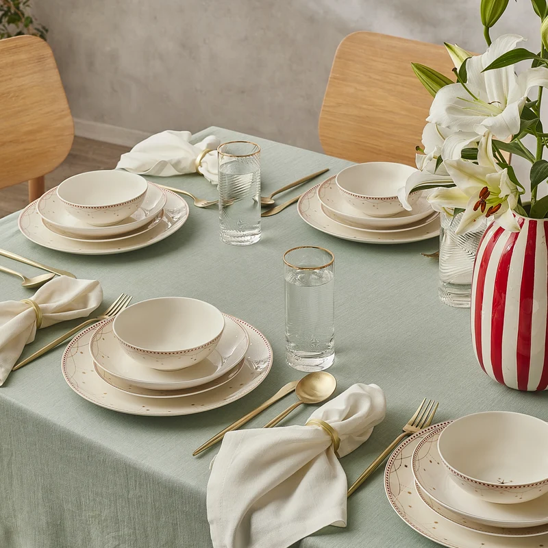 Karaca Elegance Bone Festival 24-teiliges Tafelservice für 6 Personen