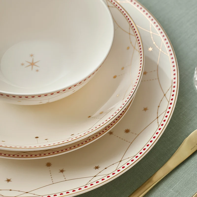 Karaca Elegance Bone Festival 24-teiliges Tafelservice für 6 Personen