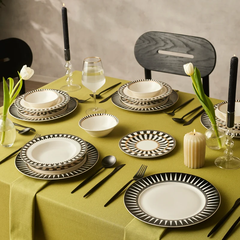 Karaca Elegance Bone Helsinki 24-teiliges Tafelservice für 6 Personen