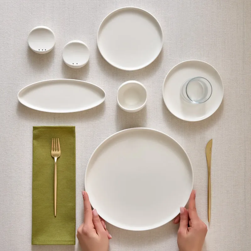 Karaca Bone China Olla 28-teiliges Servierset für 6 Personen, Weiß