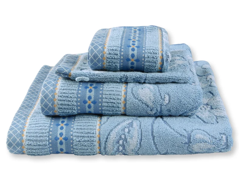 PIP STUDIO Jasmin Jacquard Gästehandtuch light blue 30x50cm (1 Stück)