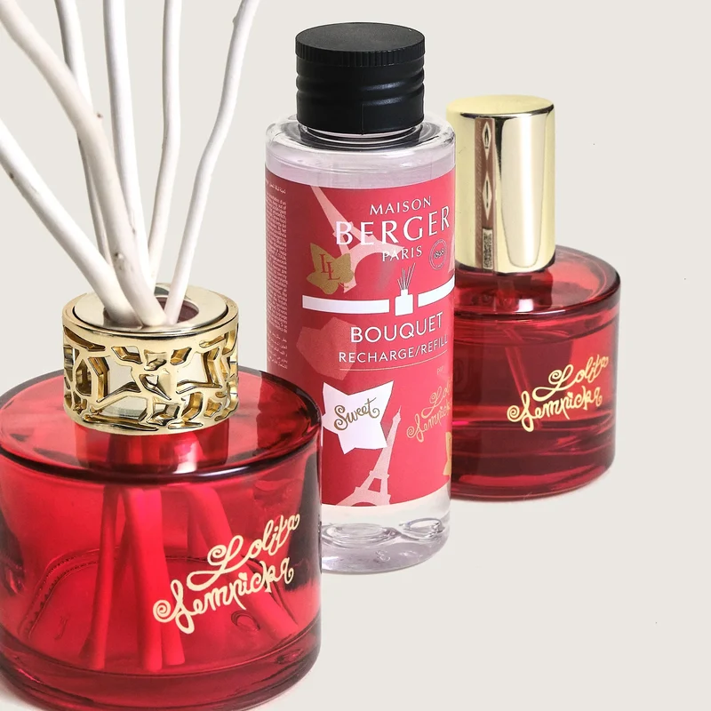 Maison Berger Geschenkset Duo Lolita Lempicka Sweet - Duftstäbchen 80 ml & Raumspray 50 ml - Rot