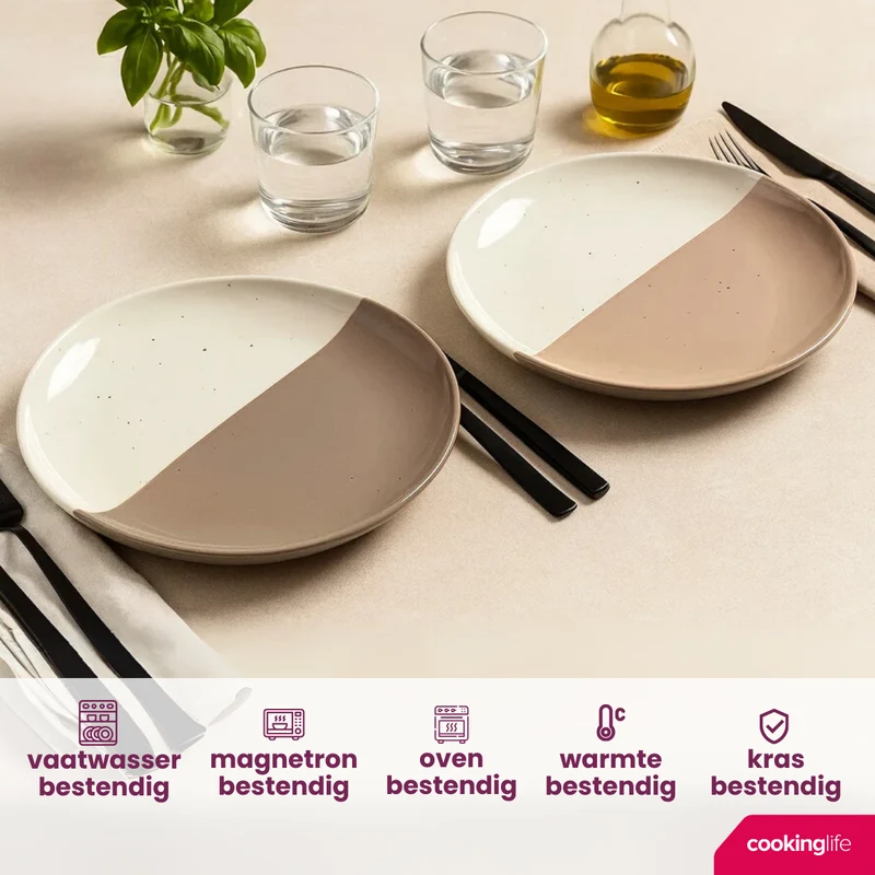 Cookinglife Speiseteller Lehm ø 27 cm - 6 Stück