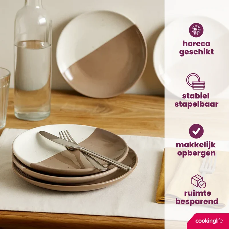 Cookinglife Speiseteller Lehm ø 27 cm - 6 Stück