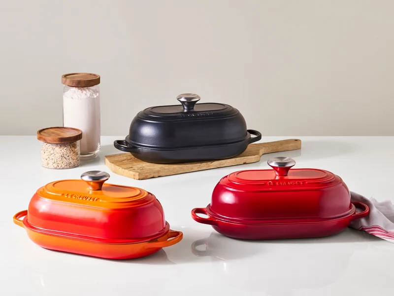 Le Creuset Brot Bräter Signature oval kirschrot 29cm