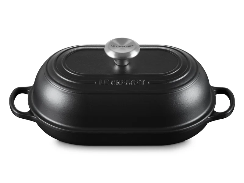 Le Creuset Brot Bräter Signature oval schwarz matt 29cm