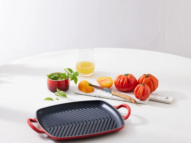 Le Creuset Grillplatte Signature rechteckig kirschrot 30cm