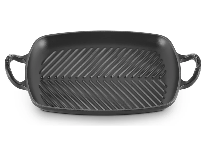 Le Creuset Grillplatte Signature rechteckig schwarz matt 30cm