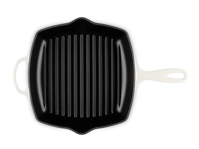 Le Creuset Grillpfanne Signature quadratisch meringue 26cm