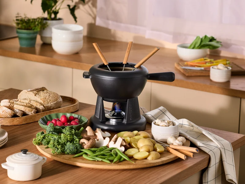 Le Creuset Käsefondue schwarz matt 2l