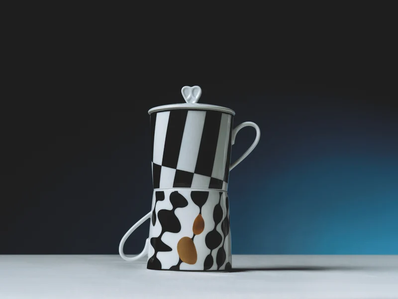 Rosenthal Home Monochrome Stripes Becher mit Henkel 0,38l
