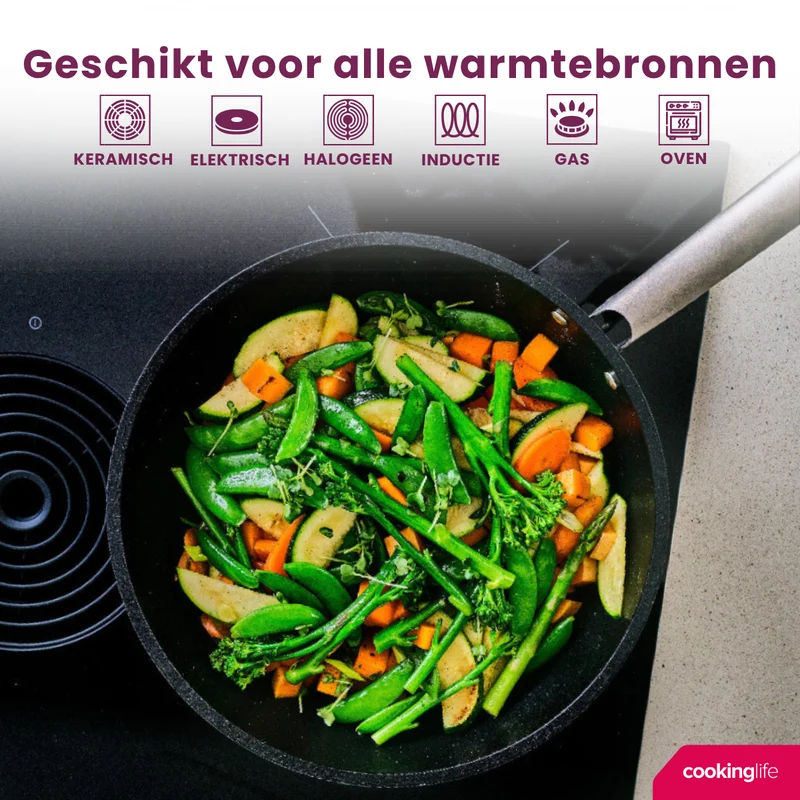Cookinglife Bratpfanne ProForge Ø 24 cm – geeignet für alle Wärmequellen – keramische Antihaftbeschichtung