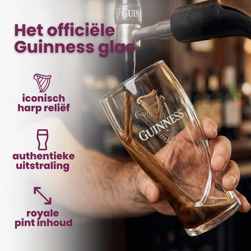 Guinness Biergläser Pint 500 ml - 6 Stück
