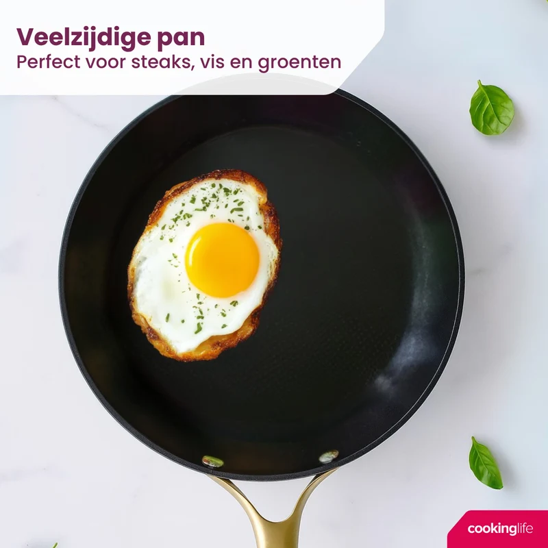 Cookinglife Bratpfannenset Style Blau Ø 24 und 28 cm – geeignet für alle Wärmequellen – keramische Antihaftbeschichtung