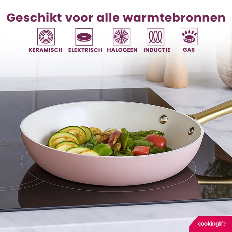 Cookinglife Bratpfannenset Style Blau Ø 24 und 28 cm – geeignet für alle Wärmequellen – keramische Antihaftbeschichtung