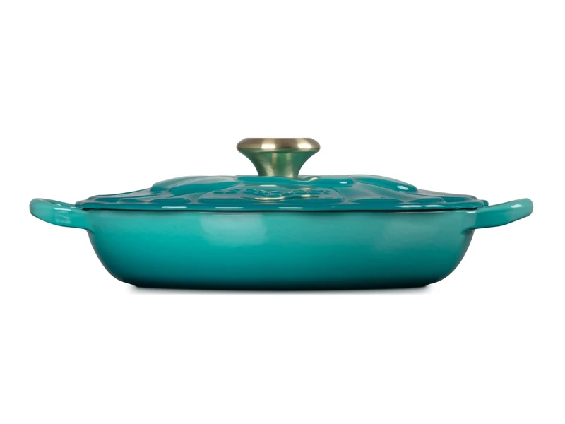 Le Creuset Signature Gourmet-Profitopf Blume bleu riviera 26cm