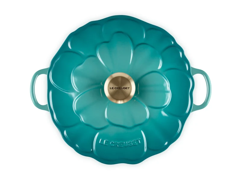 Le Creuset Signature Gourmet-Profitopf Blume bleu riviera 26cm