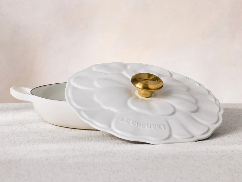 Le Creuset Signature Gourmet-Profitopf Blume weiß 26cm