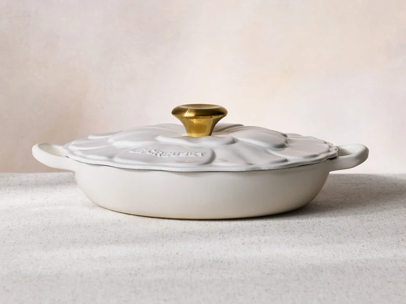 Le Creuset Signature Gourmet-Profitopf Blume weiß 26cm