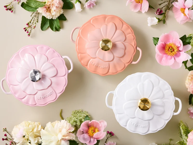 Le Creuset Bräter Blume Signature rund pêche 26cm